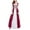 Wine, variant on Halloween Dresses for Women Fashion Women Patchwork Causal Off the Shoulder Long Sleeve Cosplay Bandage Dress