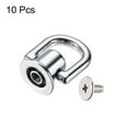 thumbnail image 2 of Uxcell 12x10mm Button Studs with D Ring Zinc Alloy Electroplating Light Gold 10 Pack Silver White, 2 of 4