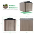 thumbnail image 3 of YODOLLA 6 x 6 ft. Outdoor Metal Storage Shed Sliding Roof, 3 of 7