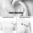 thumbnail image 4 of BLVB Women Eyelet Spring Summer Tops Dressy Casual Petal Short Sleeves Shirts Loose Blouse Outfits Beach Vacation Clothes, 4 of 7