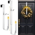 thumbnail image 5 of CY5O5ee Christmas Wreath Hanger for Front Door with Candle Holder 15.7" Adjustable Metal Wreath Hanger Over Door Christmas Hook for Front Door Holiday Home Decor, 5 of 9