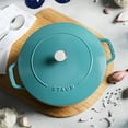 thumbnail image 4 of Staub Cast Iron Essential French Oven, Dutch Oven, 5-quart, serves 5-6, Made in France - Turquoise, 4 of 5