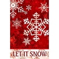 thumbnail image 1 of Décoration Flocons de Neige Rouges d'Hiver Drapeau de Maison Vertical de Noël Bannière de Fête de Ferme Extérieure 28 Pouces x 40 Pouces, 1 of 6