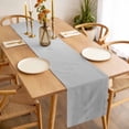 thumbnail image 3 of Gray Striped Table Runner - 72 Inch Long, Kitchen Dining Table Runner Dresser Scarves, Modern Minimalist Vertical Stripes Lines Farmhouse Decor for Coffee Tables Wedding Party Banquet, 3 of 8