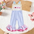 thumbnail image 2 of Gubotare Toddler Jumpsuit Girl Pants Girls Casual Jumpsuit Sleeveless Spaghetti Strap Rompers Long Pants with Pockets Loose 1-Piece Overalls 2T 3T (Blue,2-3 Years), 2 of 7