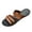 Brown, variant on Womens Strappy Slide Sandals Open Toe Summer Beach Slippers Leather Walking Slip on Shoes