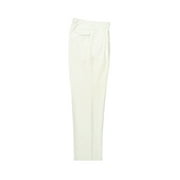 Offwhite Wide Leg, Pure Wool Dress Pants by Tiglio Luxe