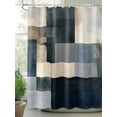 thumbnail image 2 of Fsddascl Abstract Geometric Shower Curtain Set - 48" x 72" Washable Bathtub Curtain with 12 Hooks, Blue Beige Gradient Oil Painting Art Waterproof Fabric Stall Shower Curtains for Bathroom/Bathtub, 2 of 6