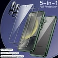 thumbnail image 3 of JETech 5 in 1 Case for Samsung Galaxy S24 5G with 2-Pack Each Tempered Glass Screen Protector and Camera Lens Protector, Non-Yellowing Shockproof Bumper Phone Cover (Green), 3 of 7