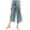 Light Blue, variant on Meichang Flowy Pants by Meichang Plus Size Women's High Waist Palazzo Capris, Pink, XXXL