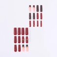 thumbnail image 4 of Presiona las uñas BABALAL, largas, cuadradas, marrones, color rojo tortuga, 24 unidades, 4 of 8