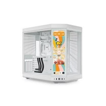 HYTE Y70 touch infinite Dual Chamber ATX Mid Tower Modern Aesthetic Case With Integrated 2.5K LCD Touchscreen - Snow White