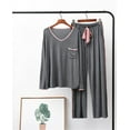 thumbnail image 2 of Richie House Pajamas Set Women Long Sleeve Button V-Neck Sleepwear Soft Pajama Pjs Set RHW4017, 2 of 2