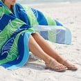 thumbnail image 2 of Unique Bargains Absorbent Lightweight Oversized Beach Towel Blue Green 71" x 35", 2 of 7