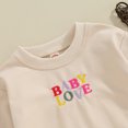 thumbnail image 5 of Bagilaanoe Newborn Baby Boy Girl Oversized Romper Sweatshirt Long Sleeve Bodysuits Letter Embroidery Pullover 3M 6M 12M 18M Infant Casual Tee Tops, 5 of 7