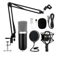thumbnail image 1 of Graflsoa BM700 Studio Condenser Microphone Kit with 35 Boom Arm, Pop Filter, and Shock Mount for Professional Recording and Broadcasting (Black + Silver), 1 of 6