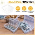 thumbnail image 4 of Uxcell 24 Pcs Mini Clear Plastic Containers Box, 1.8"x1.8" Square Holder Plastic Case, 4 of 7