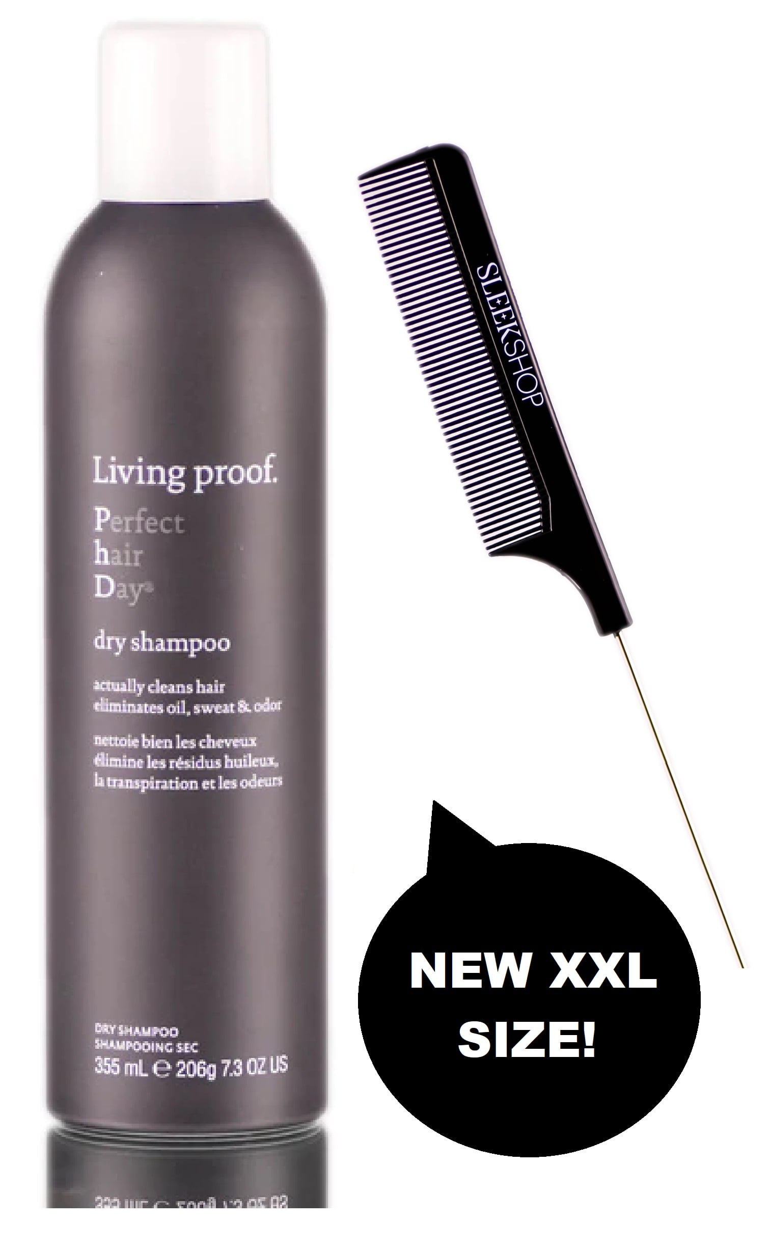 En trofast heroin alliance Living Proof PERFECT HAIR DAY PHD Dry Shampoo (with Sleek Steel Rat Tail  Comb) Eliminate Oils, Sweat, Odor (7.3 oz / XXL PRO SIZE) - Walmart.com