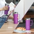 thumbnail image 6 of Life’s Easy - Stainless Steel Mug with Handle, Vacuum Insulated Mug for Hot and Cold Drink, Leak-Proof, Spill-Proof, Violet, 20 oz, 6 of 10