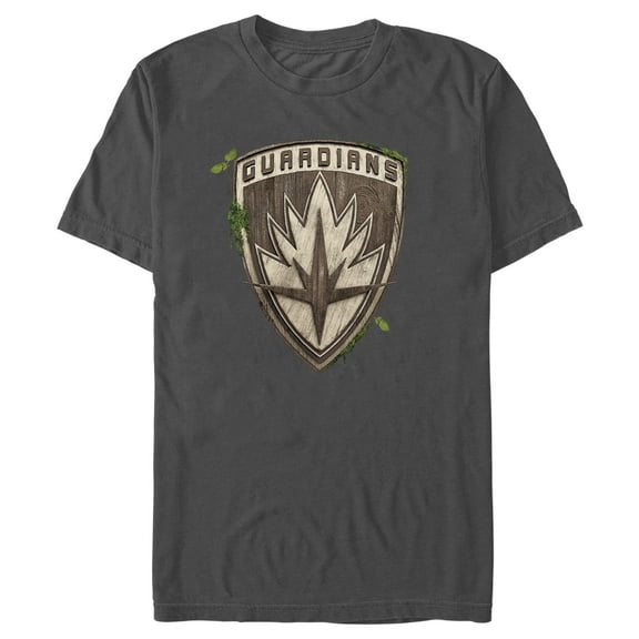 Men's Marvel: I am Groot Guardians of the Galaxy Wood Moss Logo  Graphic Tee Charcoal Small