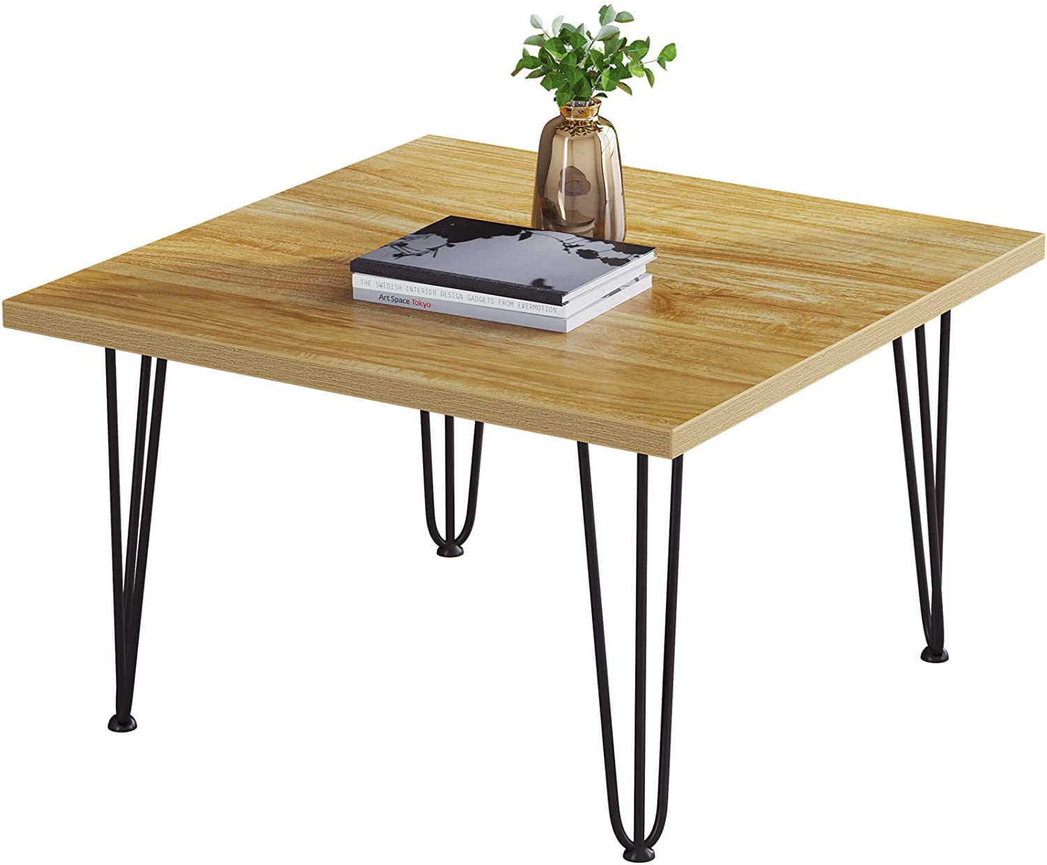 DEXTRUS Square Coffee Table, Modern Coffee Tables for Living Room, Wood