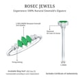 thumbnail image 4 of Rosec Jewels Natural Emerald Diamond Anniversary Ring for Women - Marquise Emerald Ring - AAA Quality - Ready to Gift, 925 Sterling Silver, US 4.00, 4 of 5