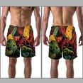 thumbnail image 3 of luoweisi Men's Beach Shorts Quick Dry Swim Trunks with Mesh Lining Tropical Leaves L, 3 of 5