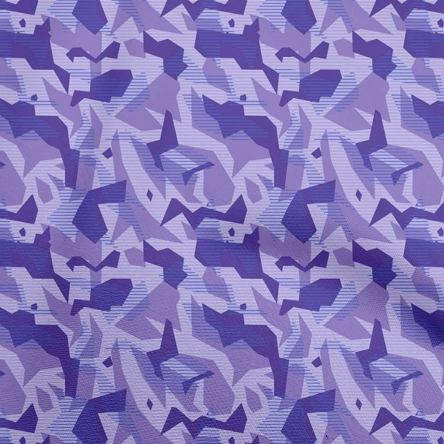 oneOone Tissu Popeline de Coton Violet Foncé Abstrait pour Robe Tissu Imprimé au Mètre 56 Pouces de Large