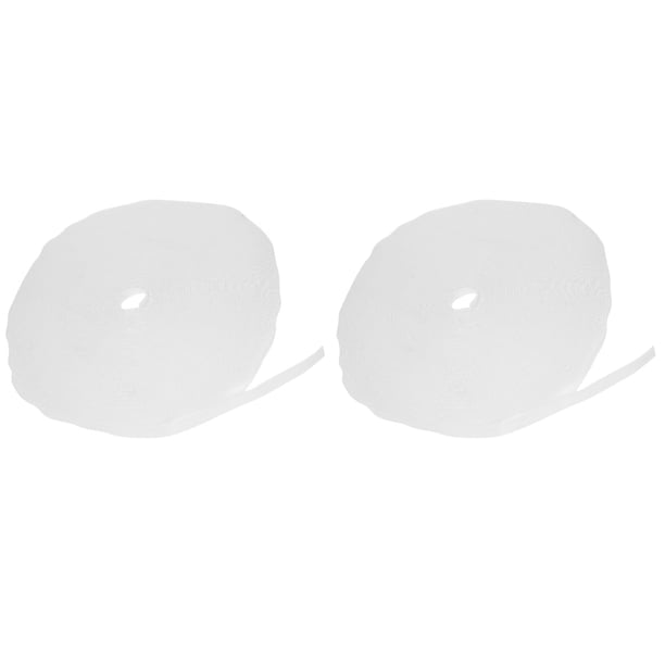 2 rollos de cintas adhesivas para cables eléctricos, organizador de cables, tiras de sujeción, color blanco