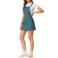 thumbnail image 4 of INSPIRE CHIC Women's Casual Adjustable Strap Above Knee Suspender Dress L Blue Green, 4 of 7