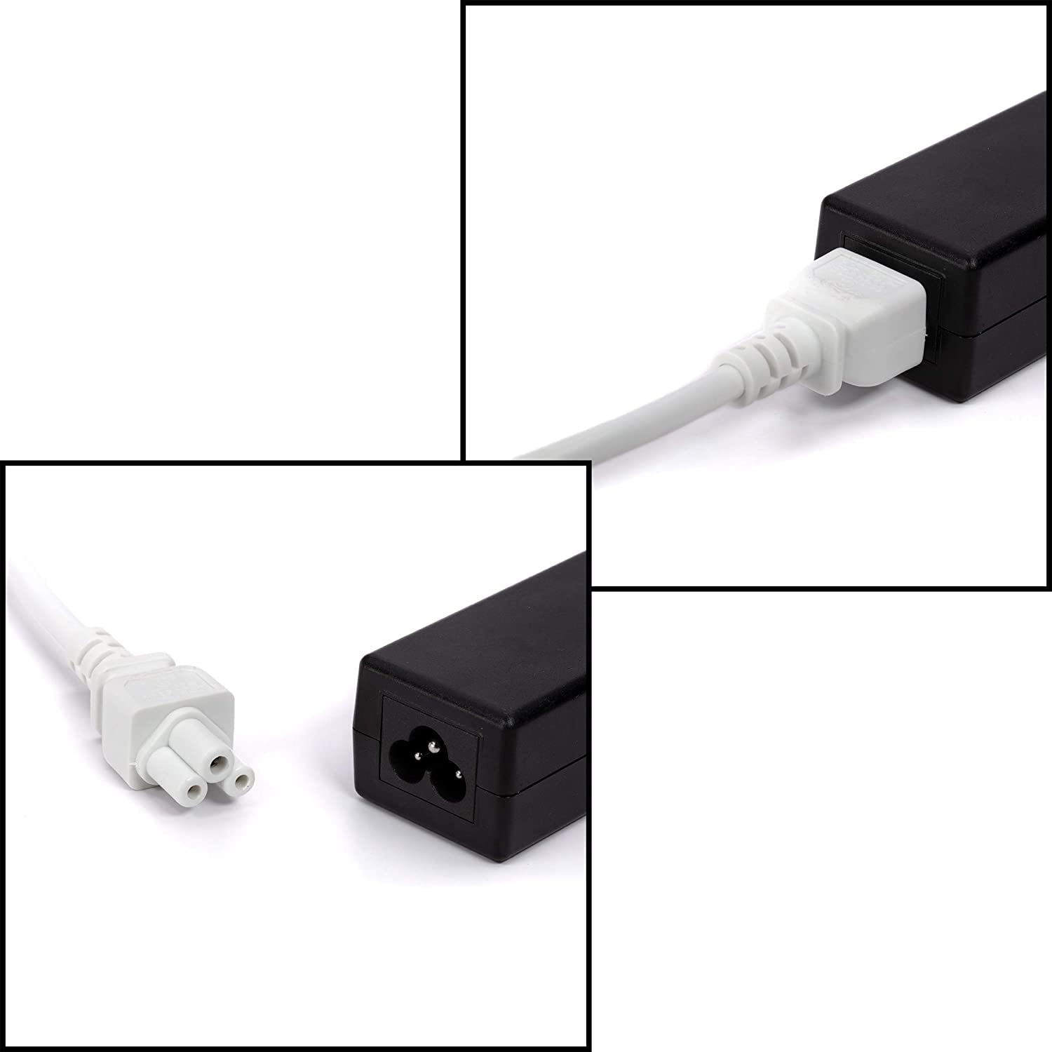 THE CIMPLE CO - 3 Prong AC Power Cord Cable - 25 Ft - White - PC Desktop Laptop Printer LCD HDTV