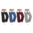 thumbnail image 3 of Toystoory Pantalones de Yoga con cordón para mujer de otoño, pantalones de pierna ancha a juego con empalme para correr y trotar para niñas, Uniforme atlético Gris L, 3 of 6