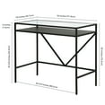 thumbnail image 5 of Evelyn&Zoe Baird Rectangular 36" Wide Desk with Metal Shelf in Blackened Bronze, 5 of 7