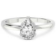 thumbnail image 4 of IGI Certified 1 Carat Pear Shape Lab Grown Diamond Engagement Ring | 14K White Gold |Lyla Hidden Accents SolitaireLab Diamond Ring | FG-VS1-VS2 Quality Friendly Diamonds, 4 of 6
