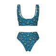 thumbnail image 5 of Daiia Transportations with Buildings Women's Bikini Set Two Piece Swimsuit High Waisted Bikini Adjustable Straps Bikini Perfect for Beach, Pool, and Summer Vacation-Small, 5 of 9