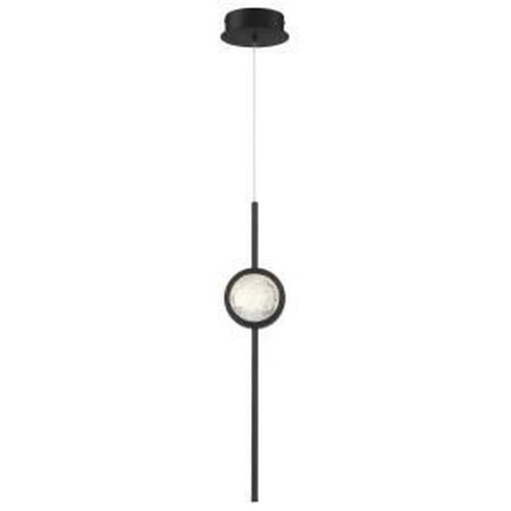 39463-012 Eurofase Lighting Barletta - 7W 1 LED Pendant in Posh & Luxe Modern Style - 4.75 Inches Wide by 23.5 Inches High-Black Anodized Aluminum