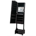 thumbnail image 6 of Ktaxon Freestanding Jewelry Cabinet, Lockable Mirrored Jewelry Armoire w/ 2 Drawers and 4 Shelves - Brown, 6 of 7