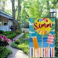 thumbnail image 4 of PHYHOO Summer Colorful Ice Cream Garden Flag Double Sided Small Burlap Hello Summer Beach Outdoor Yard Decoration White, 4 of 6