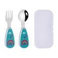 thumbnail image 1 of 2Pcs Toddler Utensils Cute Toddler Fding Spoon And Fork Set Innovative Ca, 1 of 9