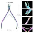 thumbnail image 2 of 8 Pieces Cuticle Nippers Stainless Steel Cuticle Trimmer Pointed Blade Cuticle Cutter Clipper Dead Skin Remover Scissors Manicure Tools for Fingernails and Toenails (Vivid Color), 2 of 14