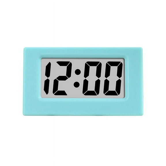 Mini Clock Triangle LED Screen Lectronic Digital Alarm Screen Desktop Clock for Home Office Table Bedroom Decor Blue