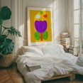 thumbnail image 4 of Vibrant Tones - India Illustration Abstract Modern Art Pop Art Floral Geometric Minimalist Oak Framed Wall Art Print 18 x 24 inches, 4 of 12
