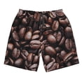 thumbnail image 3 of Uemuo Coffee Bean Pattern Men's Swim Trunks Hawaiian Beach Bathing Suit Swimsuits Beach Quick-Dry Shorts with Pockets-X-Large, 3 of 9