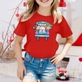 thumbnail image 2 of TZEWGL Tees For Child Cartoon Printed Round Neck Short Petal Sleeved Clothing For Infnants size 8-9T, 2 of 4