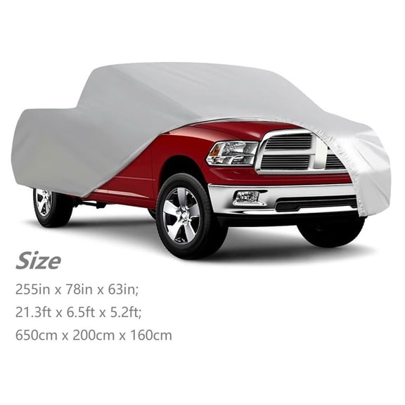 Universal Car Cover, 21.3ft, Grey, PEVA, Heavy Duty Waterproof Dustproof Sunproof