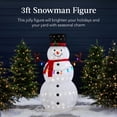 thumbnail image 3 of Muñeco de nieve grande iluminado Best Choice Products, 91 cm con 100 LED, 3 of 7