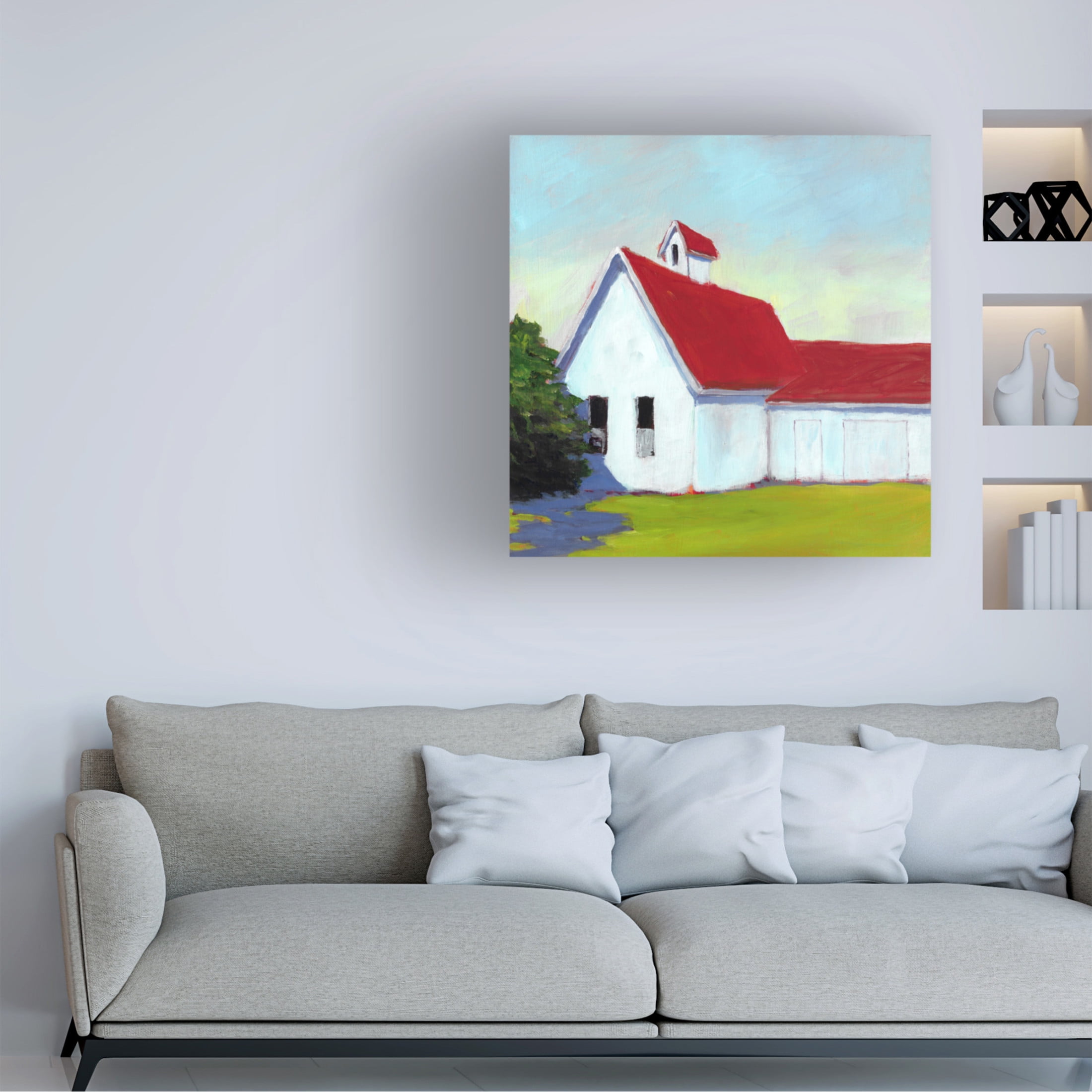 Trademark Fine Art Carol Young Scarlet Roof Canvas Wall Art