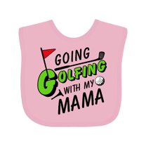 Inktastic Going Golfing with My Mama Kids Golf Boys or Girls Baby Bib