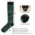thumbnail image 3 of FORMRS Womens Knee High Socks Casual Long Thick Travel Daily Wear, 2 Pairs, Green Art Abstract Pattern, 3 of 6