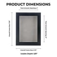 thumbnail image 4 of 4x6 Shadow Box Frame Charcoal Gray Wood | With a 3/4" Usable Display Depth | Includes a Light Grey, 4 of 6
